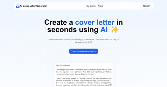 AI Cover Letter Generator