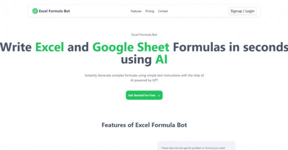 Excel Formula Bot - Info, Pricing & Guides | AI Tool Guru